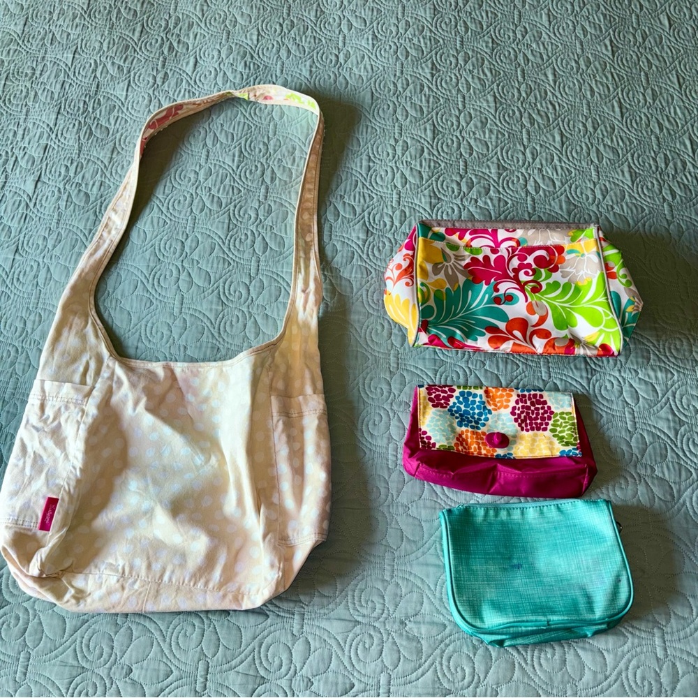 Thirty One Rainbow Floral Bag Set - Picture 4 of 12